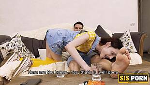 Guy wins bet for awesome sex with slender stepsister