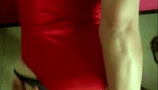 French Amateur In Red Satin Lingerie Gets Pussy Fucking With Dirty Talk