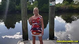 public nude stripping ends with creampie