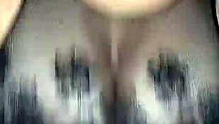 Intense fucking huge natural tits in stockings on body mesh from above