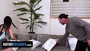 Lana Small 18+ Gives Body To Two Step-Granddads