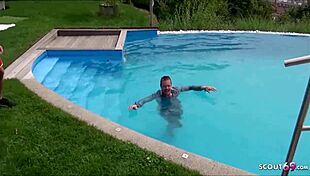 deutsche rtl2 tv star red storm im outdoor dreier rote haare - german redhead 😈