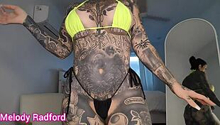 checking out micro bikinis in a try on haul