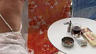 masturbating with lisa on balcony