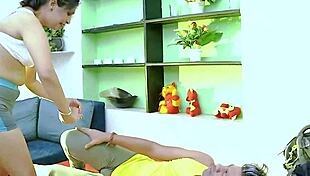 mature indian desi milf bhabhi giving sensual massage with blowjob to pussy fucking