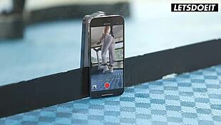 Busty British Babe Holly Day Fucks Trainer Alyx Star