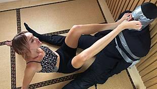 I love making him sniff my feet while licking and sucking