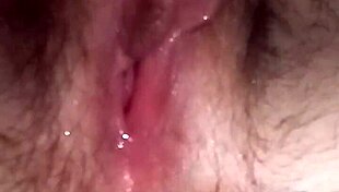 using vibrator for intense orgasm with visible contractions