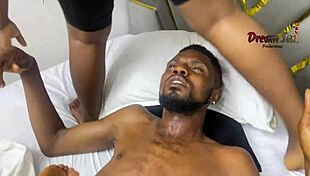 Intense pleasure builds in a threesome with two voluptuous ladies