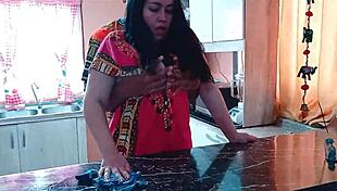Indian Stepmother Explodes In Kitchen Sex With Stepson!