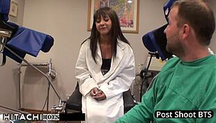 Eliza Shields receives mandatory hitachi orgasms from doctor