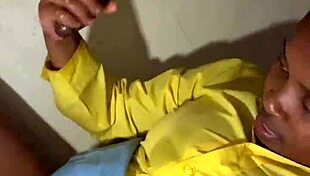 I'm milking my big tits on the desk with cum