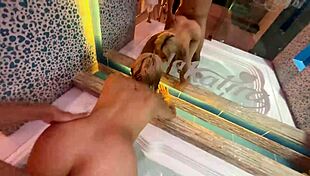 fucking colombian in the jacuzzi i cum in her pussy under water