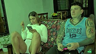 my stepsister grabs my attention when i was playing