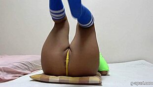 Tanned Natural Tits Japanese Rumina Sena Exercises in Miniskirt Showing Micro Thong Wedgie and Camel Toes