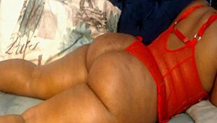 Young ebony teases in bathroom