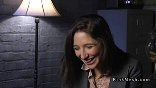 Brunette in Bondage Anal and Deep Throat Fucked