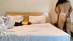 Hotel Reception Girl's Pussy Licking Leads to Standing Sex!