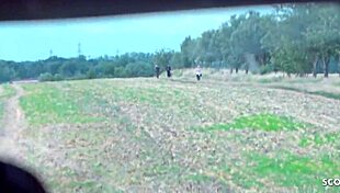 Latina secretary takes risky outdoor no-condom fuck from boss, cum on her ass! 😈