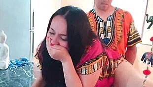 Indian Stepmother Explodes In Kitchen Sex With Stepson!