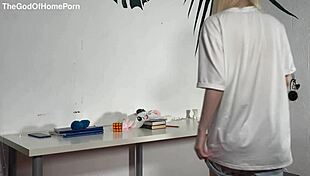 In the middle of studying, I decided to show how naughty I can be with some solo fun.