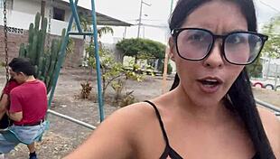 Fun Sex In Public Park With Whore Girlfriend And Horny Stranger