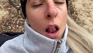 Outdoor Public Lake Fuck In Winter Snow