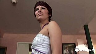 milf bianca evans deepthroats and gags on big cock