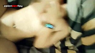 Amateur asian girl getting fucked and cum on her hairy pussy 😈