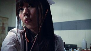 Wow, the deviant patient whips the asian nurse in this kinky bdsm scene!