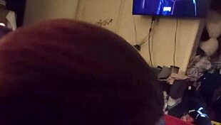 wife performs deepthroat blowjob for her friend