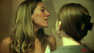 Lesbian Couple Engages in Secret Sex with Face Sitting and Scissoring While Step-Mom Sleeps