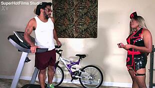 Nina Rivera as sexy nurse gets ass fucked by patients on Halloween! 😈