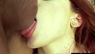 tattooed redhead lola fae spit-roasting double penetration