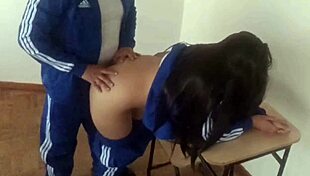 wtf so cute but shes not innocent anymore hot student taking private lessons with her classmate and he fucks her right in the classroom