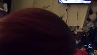 wife performs deepthroat blowjob for her friend