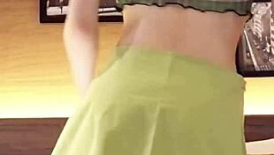 japanese beautiful girl shows off her navel-baring outfit