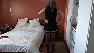 Stepsons friends can't stop cumming while watching me in erotic lingerie, craving to fuck me