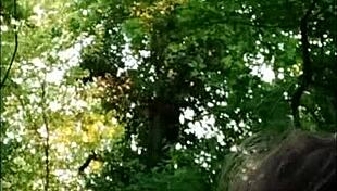 oh, the female slave is the slut in the forest. getting humiliated by the master