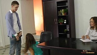 Three Coworkers Pee On Each Other And Fuck In The Office