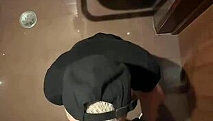 did the hot slut give her ass to the well-endowed guy in the shopping bathroom?