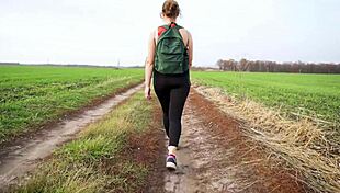 milf in black tights walks and teases her nice butt in spandex leggings
