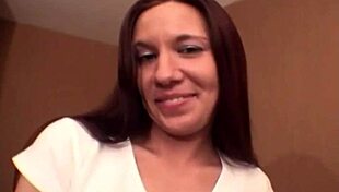 Misty haze sucks cock and swallows cum in her pantyhose