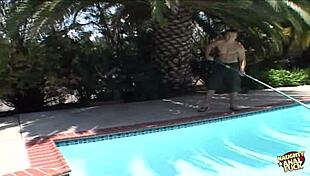 The Pool Guy Knows How To Fuck Hard Tanned Bitches When They Ask Him Politely