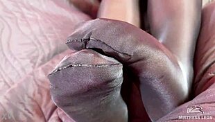 My anthracite nylon feet rubbing against each other near your face!