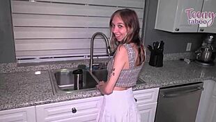 breezy bri, 18yo stepdaughter, gets creampied by stepdad seth in bed