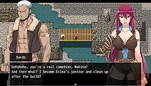 Fallen Makina gets tied up and convinces bandit Bardo with her body.