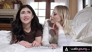 Teen couple jane wilde & melody marks turn cheating game into wild threesome with pretty jazmin luv