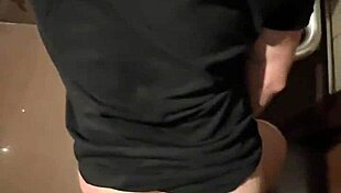 did the hot slut give her ass to the well-endowed guy in the shopping bathroom?