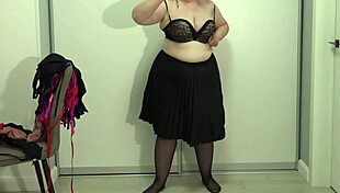 mature teacher chooses a bra for work big gorgeous boobs jump and pop out of bras saggy tits